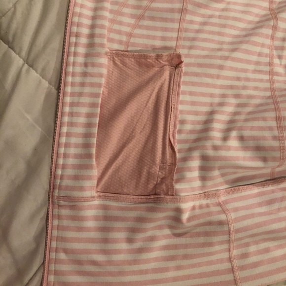 Lululemon pink stripes lycra zip jacket - Picture 7 of 8